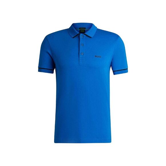 Boss Mens Paule Interlock Slim Polo Shirt / Blue